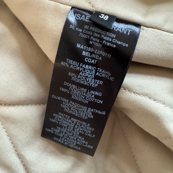Isabel Marant Belinda Sherpa Coat size 38 Cream NWT - Picture 5 of 10